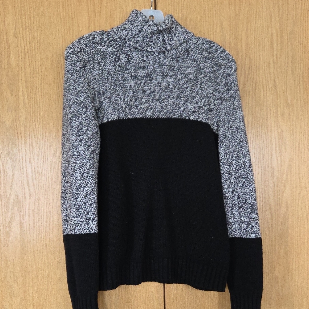Boden Black and Gray Turtleneck Sweater